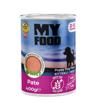 MyFood Yavru Köpekler için Biftekli Pate Tam Yaş Mama
